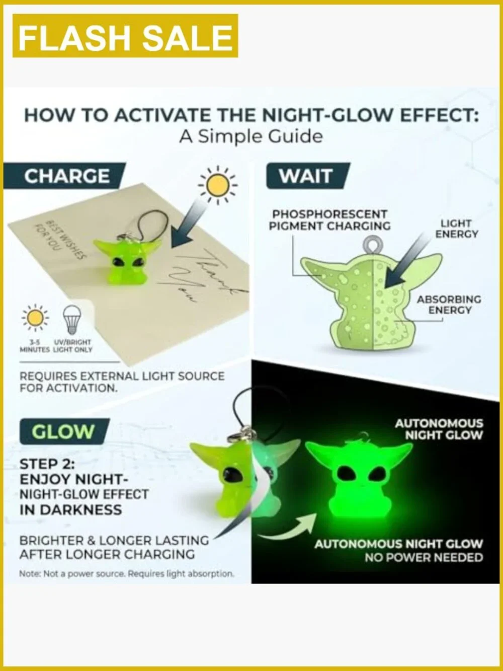 Glow In The Dark Alien Phone Charm Set 6pc Halloween Party Keychain Accessories